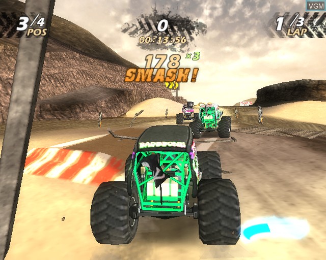 In-game screen of the game Monster Jam on Sony Playstation 2