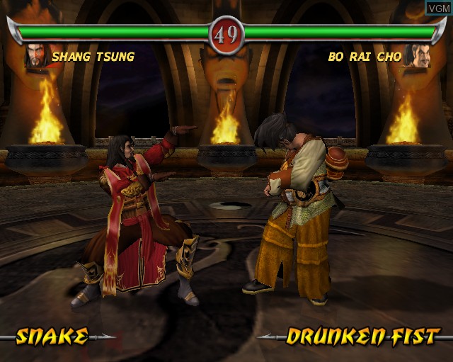 In-game screen of the game Mortal Kombat - Deadly Alliance on Sony Playstation 2