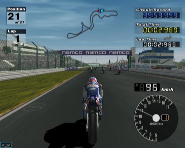 In-game screen of the game MotoGP 3 on Sony Playstation 2