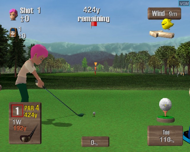 In-game screen of the game Mr. Golf on Sony Playstation 2
