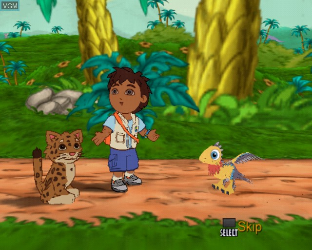 In-game screen of the game Go, Diego, Go! Great Dinosaur Rescue on Sony Playstation 2