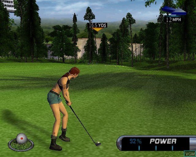 In-game screen of the game Outlaw Golf on Sony Playstation 2