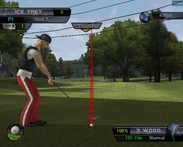 In-game screen of the game Outlaw Golf 2 on Sony Playstation 2