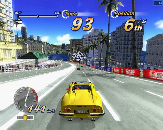 In-game screen of the game OutRun 2006 - Coast 2 Coast on Sony Playstation 2
