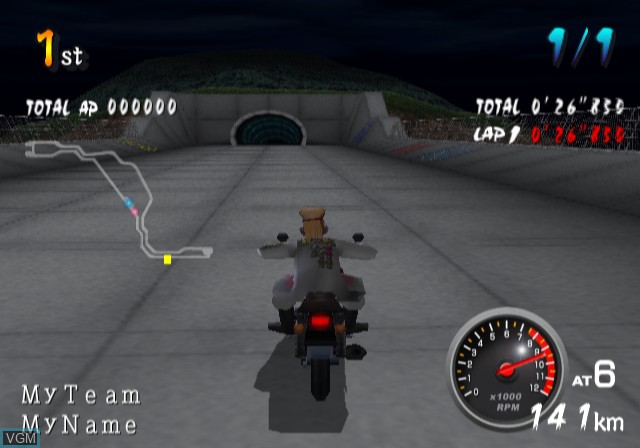 In-game screen of the game Motorbike King on Sony Playstation 2