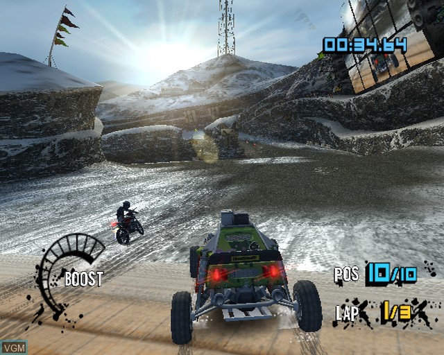 In-game screen of the game MotorStorm Arctic Edge on Sony Playstation 2