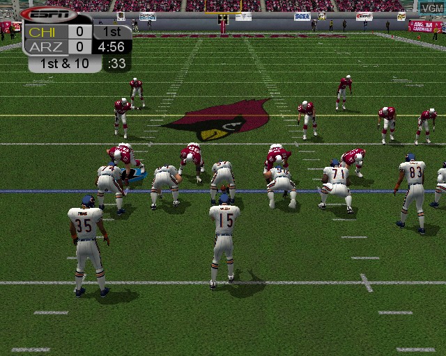 In-game screen of the game NFL 2K3 on Sony Playstation 2