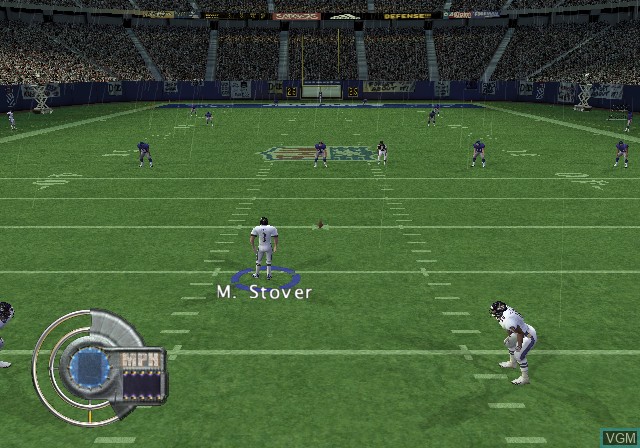 In-game screen of the game NFL Quarterback Club 2002 on Sony Playstation 2