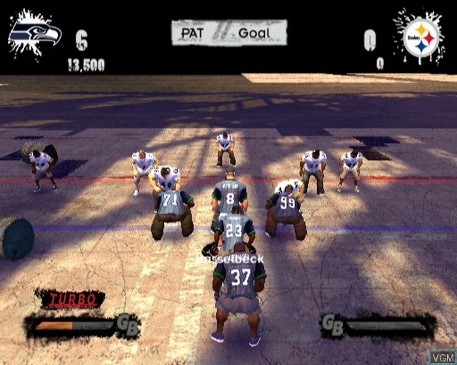 In-game screen of the game NFL Street 3 on Sony Playstation 2
