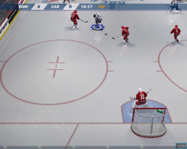 In-game screen of the game NHL 07 on Sony Playstation 2