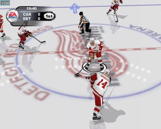 In-game screen of the game NHL 2003 on Sony Playstation 2