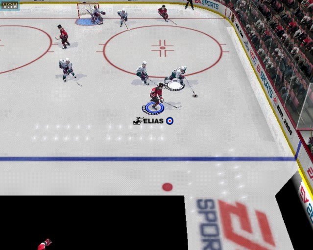 In-game screen of the game NHL 2004 on Sony Playstation 2
