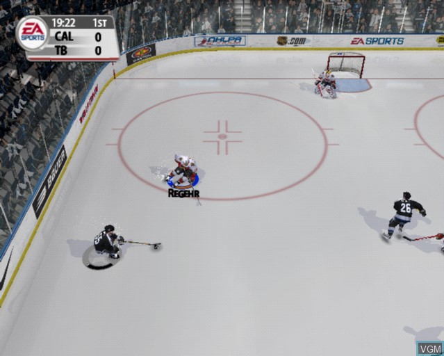 In-game screen of the game NHL 2005 on Sony Playstation 2