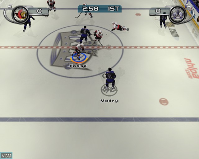In-game screen of the game NHL Hitz Pro on Sony Playstation 2