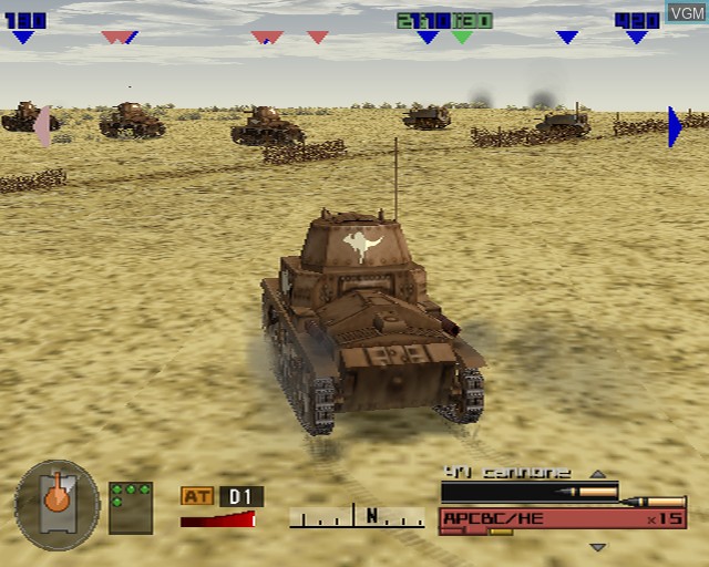 In-game screen of the game Panzer Front Ausf.B on Sony Playstation 2
