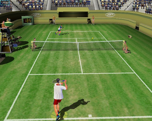 In-game screen of the game Perfect Ace - Pro Tournament Tennis on Sony Playstation 2