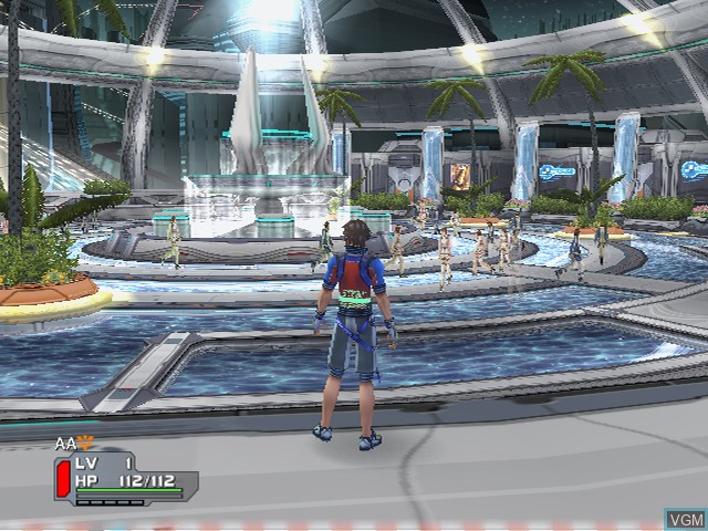 In-game screen of the game Phantasy Star Universe - Ambition of the Illuminus on Sony Playstation 2