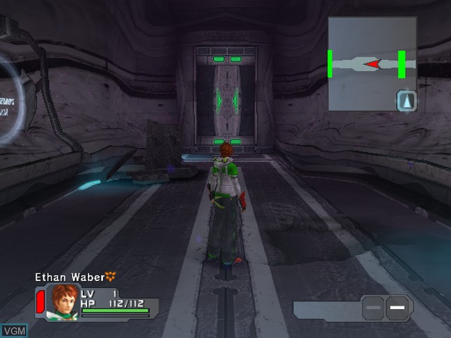 In-game screen of the game Phantasy Star Universe on Sony Playstation 2