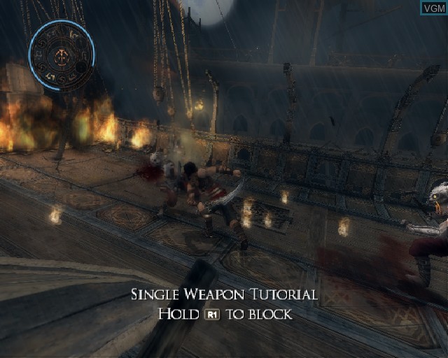 In-game screen of the game Prince of Persia - Warrior Within on Sony Playstation 2