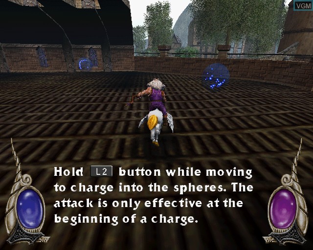 In-game screen of the game Pryzm Chapter One - The Dark Unicorn on Sony Playstation 2