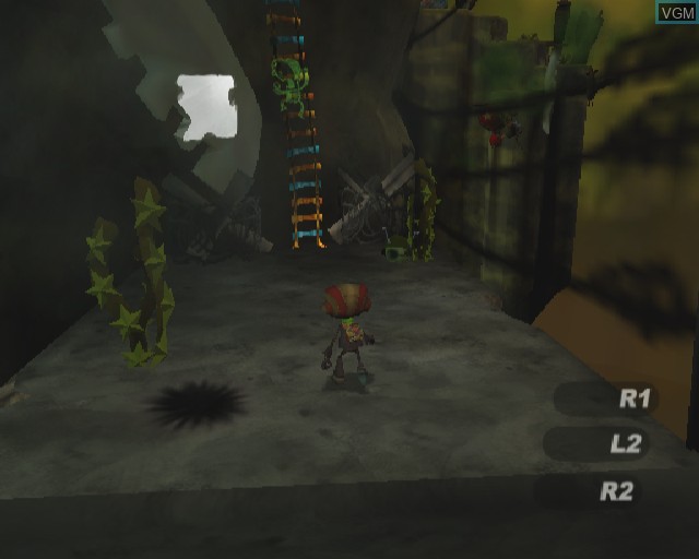 In-game screen of the game Psychonauts on Sony Playstation 2