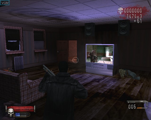 In-game screen of the game Punisher, The on Sony Playstation 2