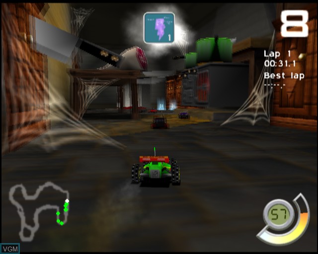 In-game screen of the game RC Revenge Pro on Sony Playstation 2