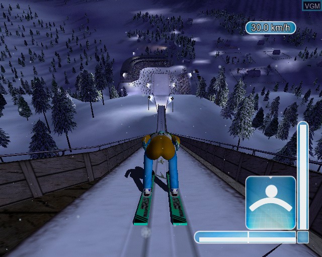 In-game screen of the game RTL Ski Jumping 2003 on Sony Playstation 2