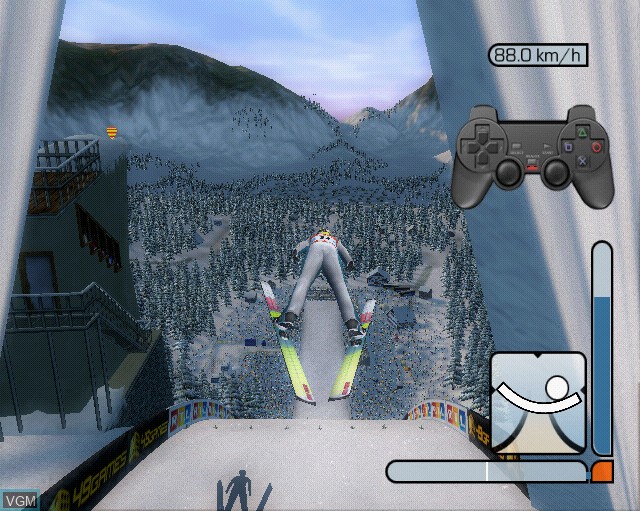 In-game screen of the game RTL Ski Jumping 2006 on Sony Playstation 2
