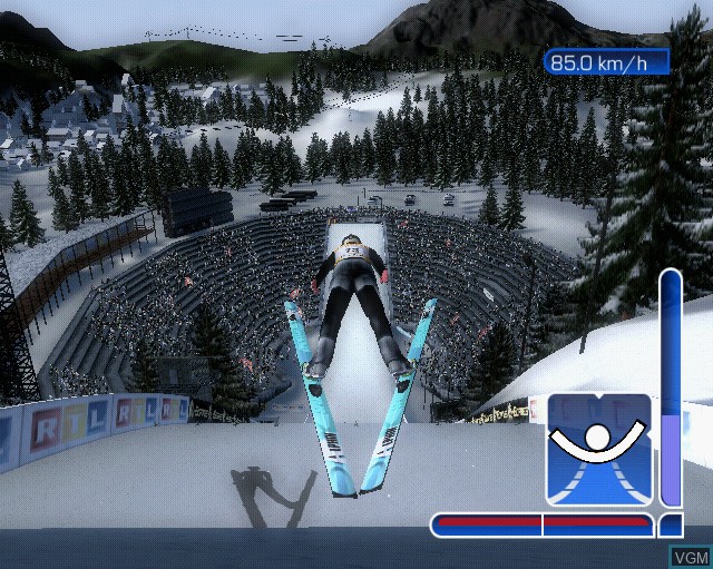 In-game screen of the game RTL Ski Jumping 2007 on Sony Playstation 2