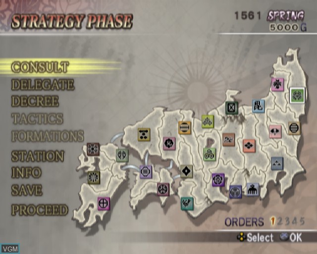 In-game screen of the game Samurai Warriors 2 - Empires on Sony Playstation 2