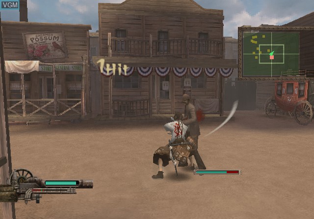 In-game screen of the game Samurai Western on Sony Playstation 2