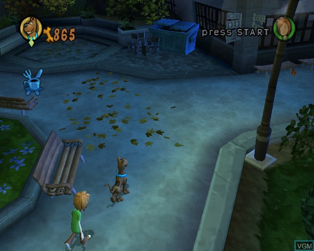 In-game screen of the game Scooby-Doo! First Frights on Sony Playstation 2