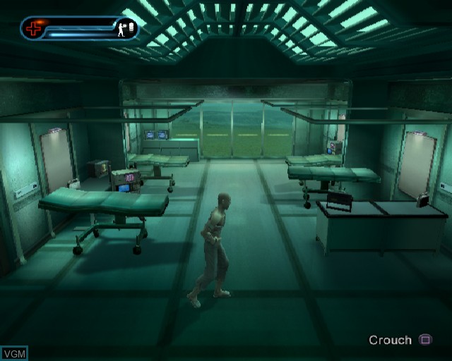 In-game screen of the game Second Sight on Sony Playstation 2