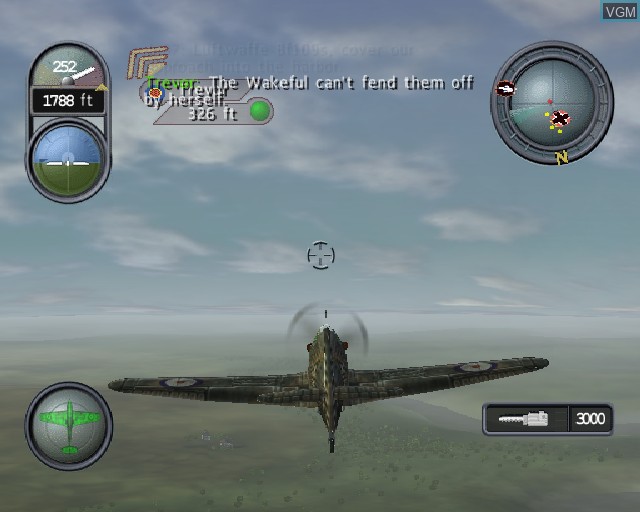 In-game screen of the game Secret Weapons Over Normandy on Sony Playstation 2
