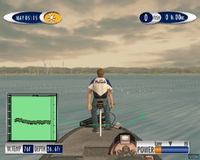 In-game screen of the game Sega Bass Fishing Duel on Sony Playstation 2
