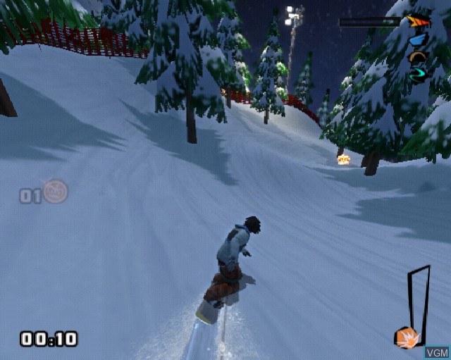 In-game screen of the game Shaun White Snowboarding on Sony Playstation 2