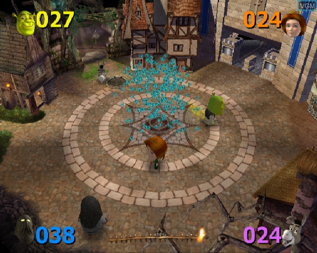 In-game screen of the game Shrek - Super Party on Sony Playstation 2