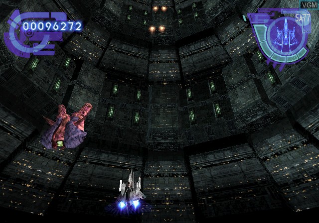 In-game screen of the game Silpheed - The Lost Planet on Sony Playstation 2