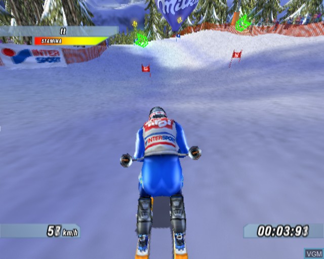 In-game screen of the game Ski Racing 2005 on Sony Playstation 2