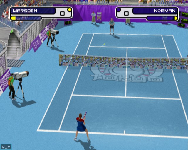 In-game screen of the game Slam Tennis on Sony Playstation 2