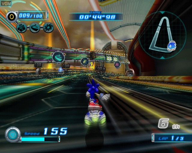 In-game screen of the game Sonic Riders - Zero Gravity on Sony Playstation 2