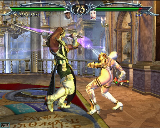 In-game screen of the game SoulCalibur III on Sony Playstation 2