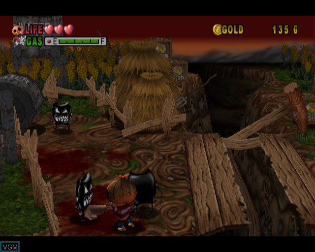 In-game screen of the game Splatter Master on Sony Playstation 2