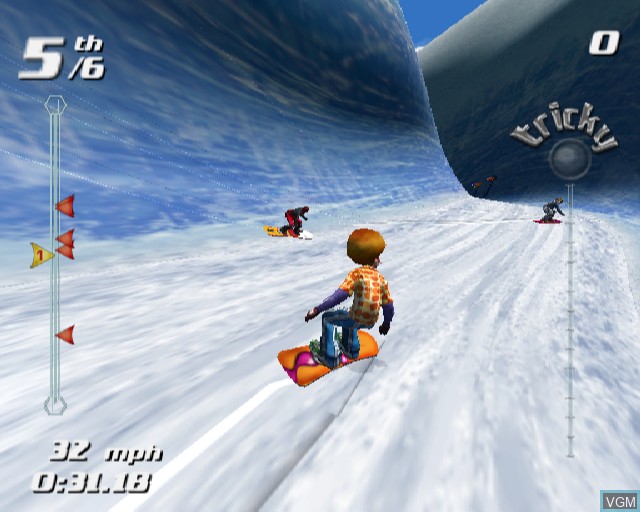 In-game screen of the game SSX Tricky on Sony Playstation 2