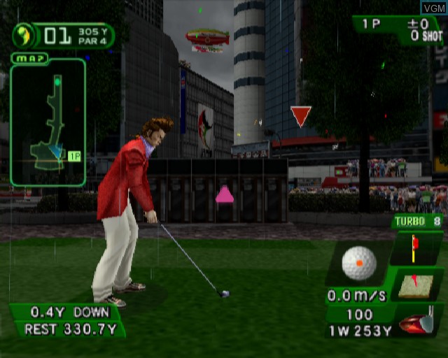 In-game screen of the game Street Golfer on Sony Playstation 2