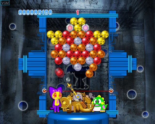 In-game screen of the game Super Bust-A-Move 2 on Sony Playstation 2
