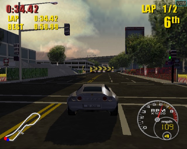 In-game screen of the game Supercar Street Challenge on Sony Playstation 2
