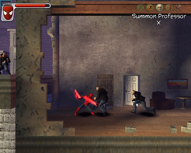 In-game screen of the game Spider-Man - El Reino de las Sombras on Sony Playstation 2