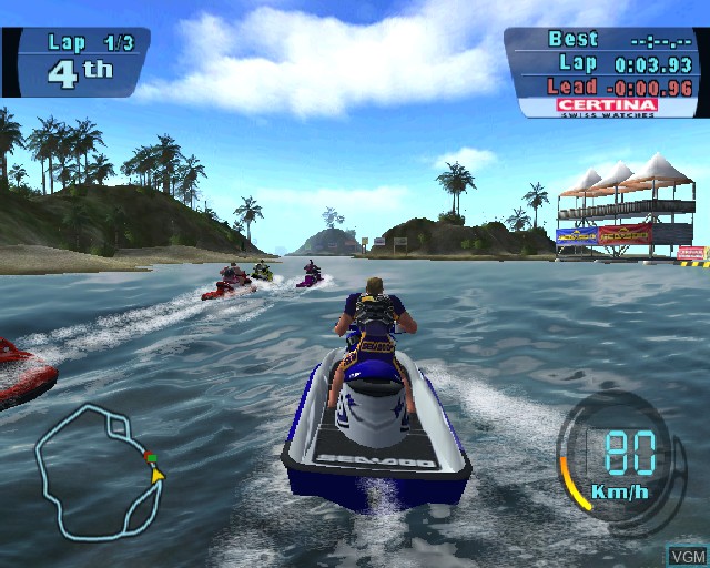 In-game screen of the game Splashdown on Sony Playstation 2